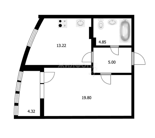 
   Продам 1-комнатную, 42.9 м², Закаменский мкр, 11

. Фото 8.