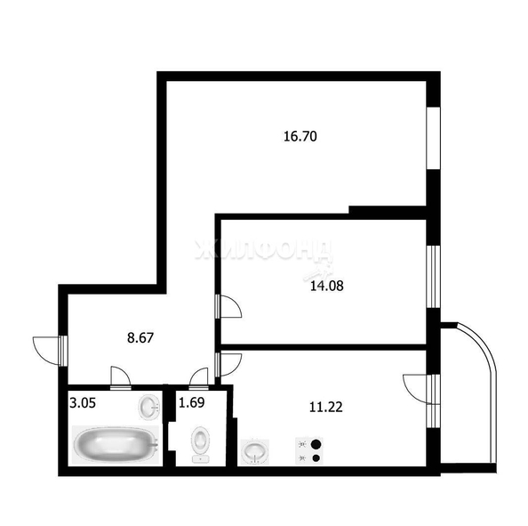 
   Продам 2-комнатную, 55.6 м², Сухарная ул, 96/3

. Фото 39.