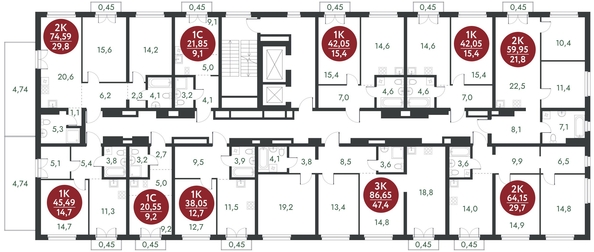 
   Продам 3-комнатную, 86.65 м², Скандинавские кварталы, дом 1

. Фото 1.