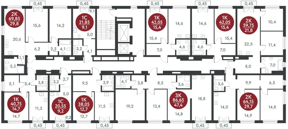 
   Продам 1-комнатную, 40.75 м², Скандинавские кварталы, дом 1

. Фото 1.