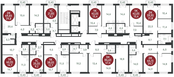 
   Продам 2-комнатную, 64.15 м², Скандинавские кварталы, дом 1

. Фото 1.