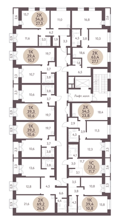 
   Продам 2-комнатную, 63.4 м², Зеленый город, дом 1

. Фото 1.