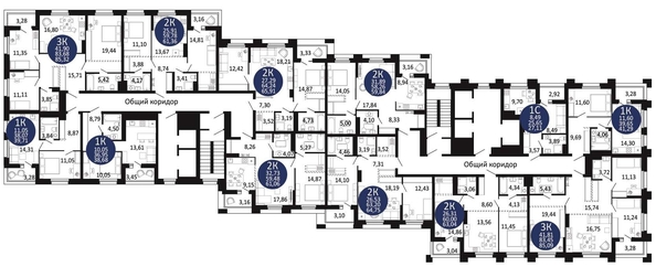 
   Продам 2-комнатную, 61.06 м², Первый на Рябиновой

. Фото 1.