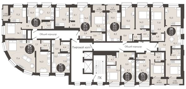 
   Продам 3-комнатную, 62.5 м², Флагман Холл

. Фото 1.