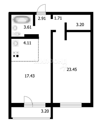 
   Продам 2-комнатную, 56.6 м², Виктора Уса ул, 4

. Фото 8.