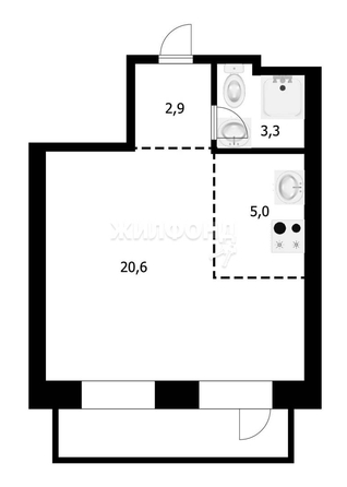 
   Продам 1-комнатную, 31.8 м², Альпийский кв-л, 1

. Фото 4.