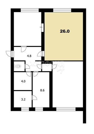 
   Продам комнату, 26 м², Военный городок ул, 102

. Фото 2.