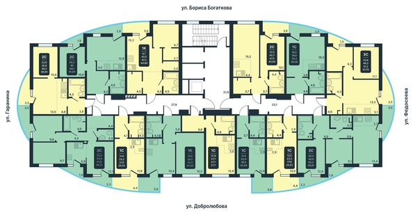 
   Продам 1-комнатную, 44.64 м², Никольский парк, дом 5

. Фото 1.