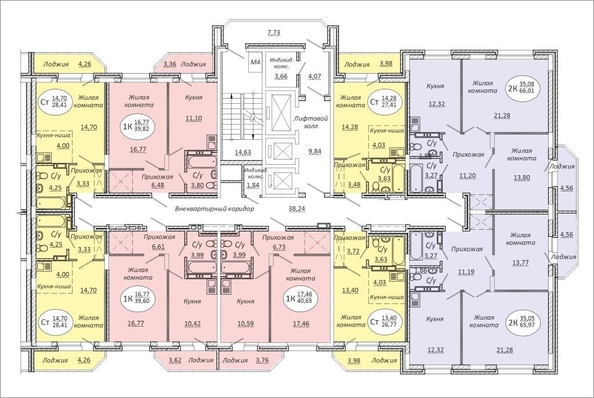 
   Продам 1-комнатную, 39.6 м², Комета - Октябрьский, б/с 1

. Фото 2.