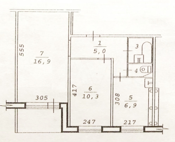 
   Продам 2-комнатную, 43 м², Московская ул, 163

. Фото 8.