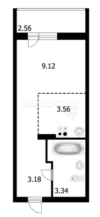 
   Продам студию, 19.2 м², Твардовского ул, 22/5

. Фото 2.