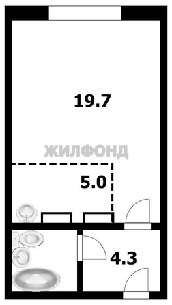 
   Продам студию, 32.5 м², Татьяны Снежиной ул, 41

. Фото 11.