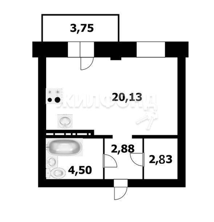 
   Продам студию, 31.47 м², Закаменский мкр, 12

. Фото 10.