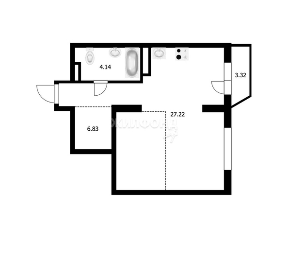 
   Продам 1-комнатную, 37.8 м², Гурьевская ул, 177/1

. Фото 37.