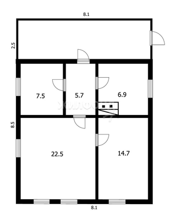 
   Продам дом, 77.6 м², Холодное

. Фото 2.