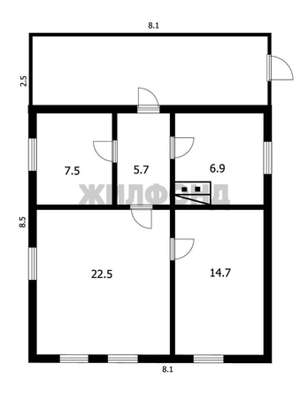 
   Продам дом, 77.6 м², Холодное

. Фото 7.