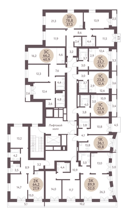 
   Продам 3-комнатную, 78.8 м², Зеленый город, дом 1

. Фото 1.