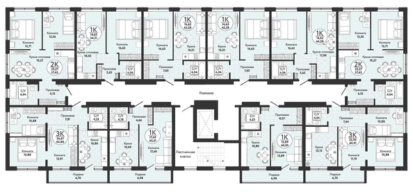 
   Продам 1-комнатную, 44.28 м², Одоевский, дом 4

. Фото 1.