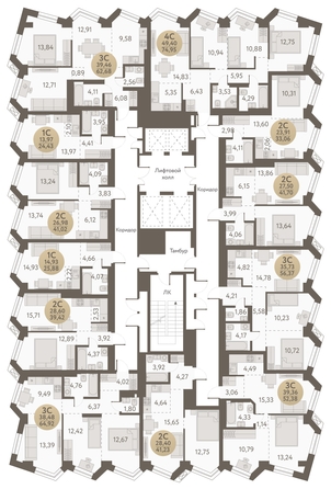 
   Продам 4-комнатную, 74.95 м², Urban-peaks (Городские вершины)

. Фото 1.