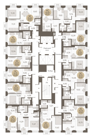 
   Продам 3-комнатную, 47.67 м², Urban-peaks (Городские вершины)

. Фото 1.