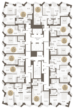 
   Продам 2-комнатную, 41.36 м², Urban-peaks (Городские вершины)

. Фото 1.