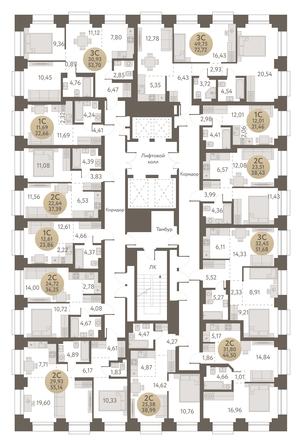 
   Продам 3-комнатную, 51.68 м², Urban-peaks (Городские вершины)

. Фото 1.