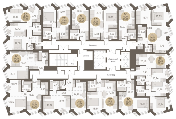 
   Продам 2-комнатную, 42.3 м², Urban-peaks (Городские вершины)

. Фото 1.