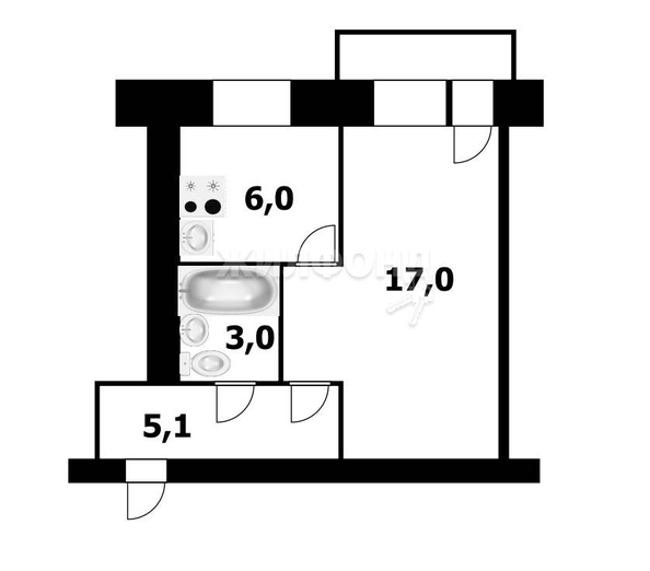 
   Продам 1-комнатную, 31.5 м², Никитина ул, 11

. Фото 8.