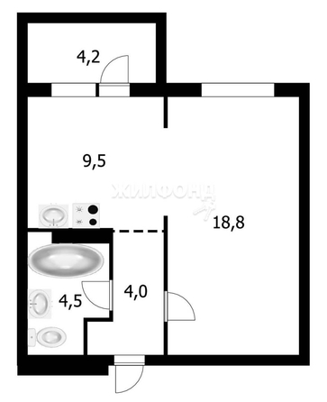 
   Продам 1-комнатную, 36.8 м², Игарская ул, 5

. Фото 5.