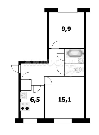 
   Продам 2-комнатную, 43.1 м², Выборная ул, 99

. Фото 13.