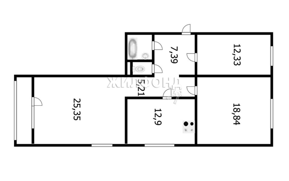 
   Продам 3-комнатную, 87.39 м², Дмитрия Шмонина ул, 3

. Фото 7.