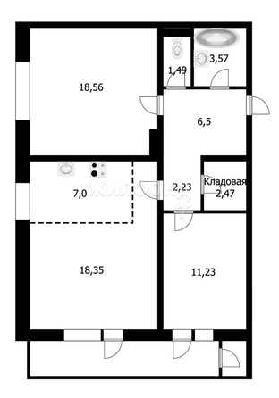 
   Продам 3-комнатную, 71.5 м², Виталия Потылицына ул, 7/4

. Фото 11.