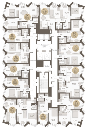 
   Продам 2-комнатную, 41.36 м², Urban-peaks (Городские вершины)

. Фото 1.