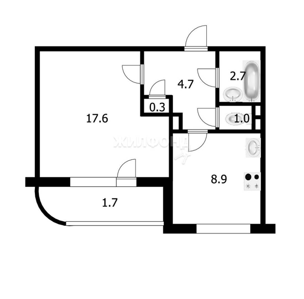 
   Продам 1-комнатную, 36.9 м², В. Высоцкого ул, 39

. Фото 10.