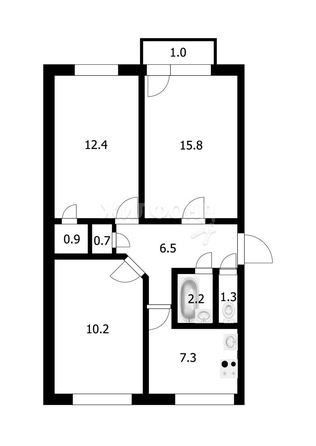 
   Продам 3-комнатную, 57.3 м², Выборная ул, 109

. Фото 5.