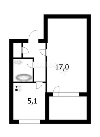 
   Продам 1-комнатную, 29.4 м², Петухова ул, 132

. Фото 6.