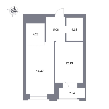 
   Продам 2-комнатную, 40.11 м², Державина ул, 50

. Фото 1.