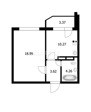 
   Продам 1-комнатную, 36.8 м², Вертковская ул, 117

. Фото 7.