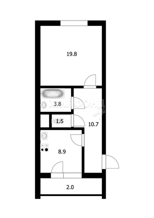 
   Продам 1-комнатную, 44.7 м², Горский мкр, 82

. Фото 7.