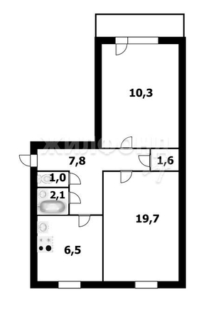 
   Продам 2-комнатную, 49.5 м², Колхидская ул, 11

. Фото 15.