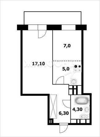 
   Продам 2-комнатную, 40.1 м², 1-я Чулымская ул, 112/2

. Фото 17.