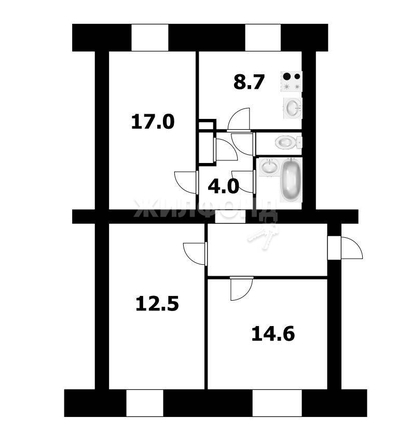 
   Продам комнату, 17.3 м², Караваева ул, 2

. Фото 6.