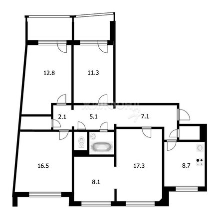 
   Продам 5-комнатную, 96.1 м², Второй круг ул, 201

. Фото 27.