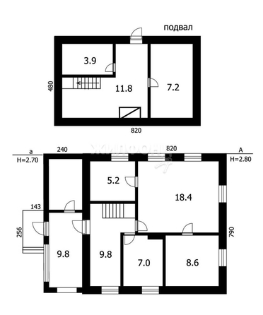 
   Продам дом, 71.2 м², Обь

. Фото 10.