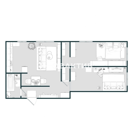 
   Продам 3-комнатную, 65.9 м², Рубежная ул, 4

. Фото 24.