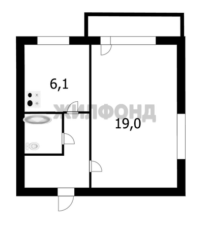 
   Продам 1-комнатную, 32.1 м², Объединения ул, 82

. Фото 13.