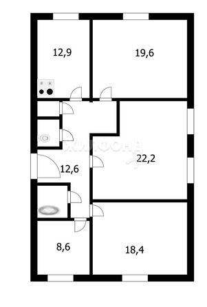 
   Продам 4-комнатную, 103.2 м², Объединения ул, 22

. Фото 15.