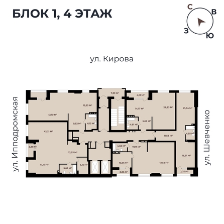 
   Продам 3-комнатную, 87.98 м²,  Римский квартал, 2 очередь

. Фото 11.