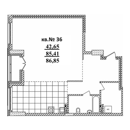 
   Продам 3-комнатную, 86.85 м²,  Римский квартал, 2 очередь

. Фото 1.