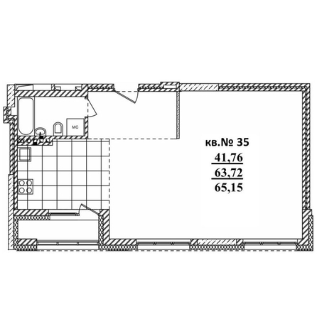 
   Продам 2-комнатную, 64.85 м²,  Римский квартал, 2 очередь

. Фото 1.